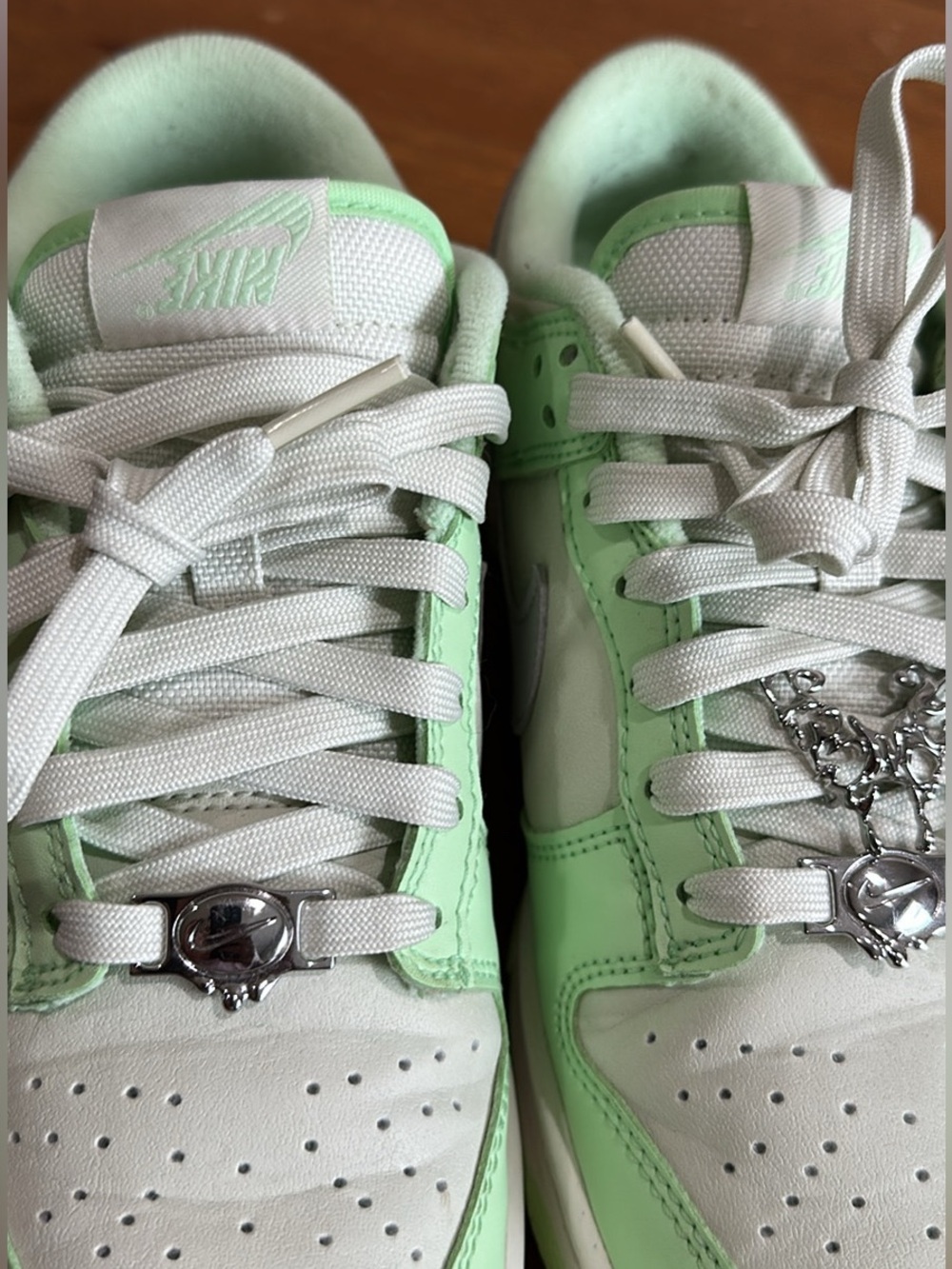 Nike Dunk Low Sneakers with metallic charms WOMEN’S Size 8 - Picture 12 of 12